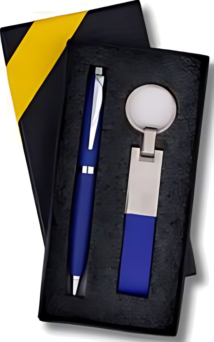 Pen & Keychain Gift Set – 202 Blue – corporate gift