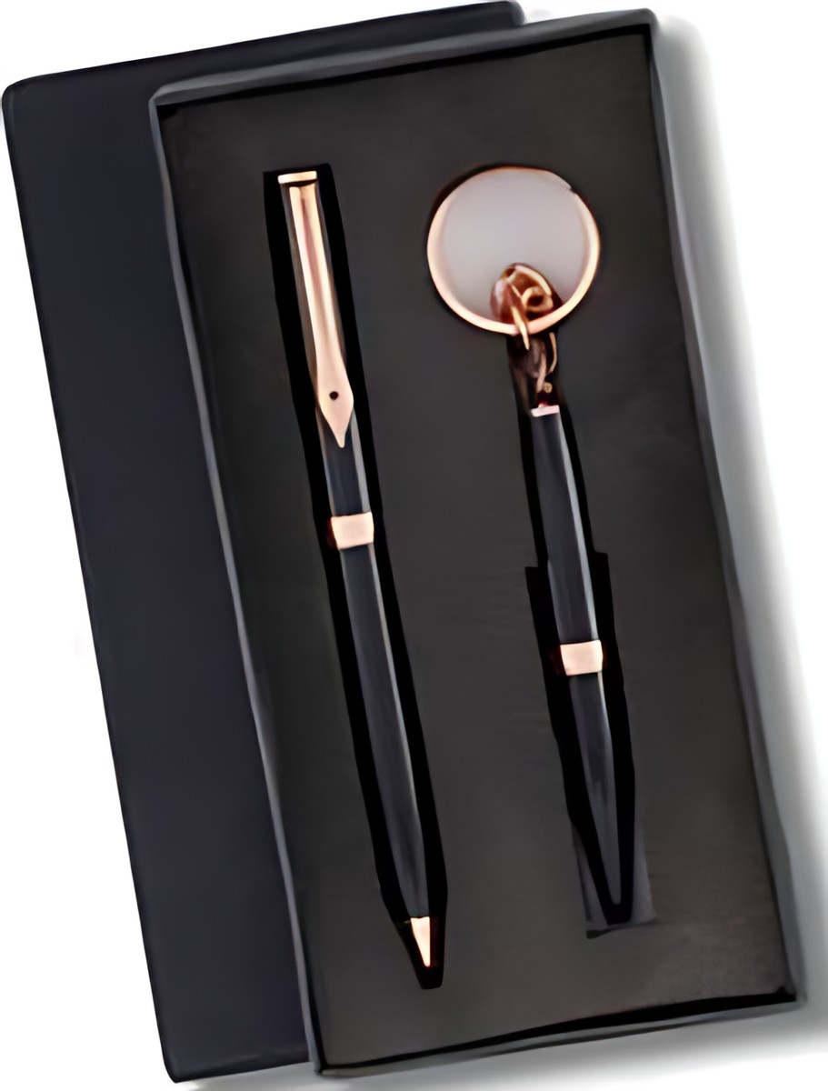 Keychain & Pen Gift Set – 238 Mini Black – corporate gift