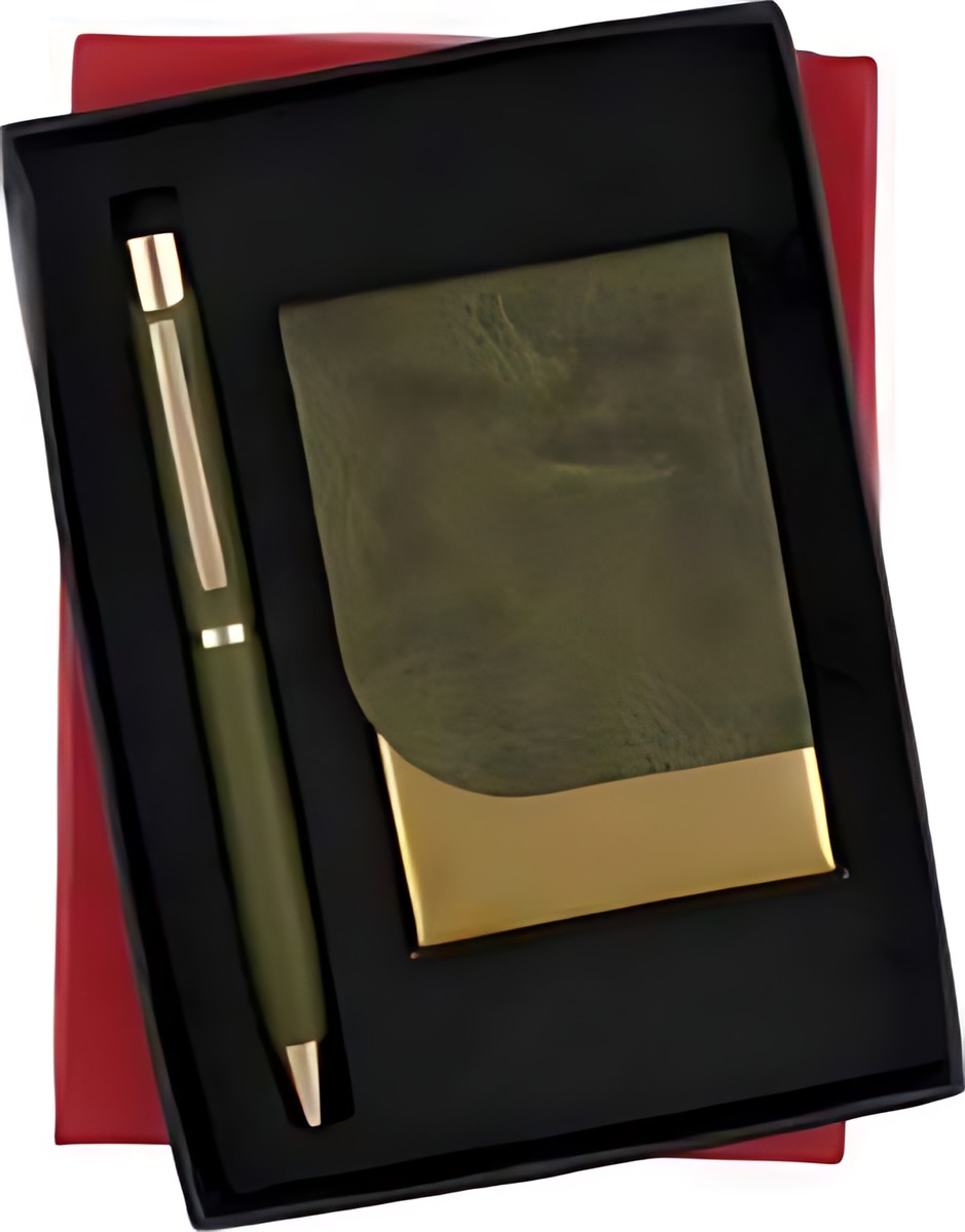 Pen & Cardcase Gift Set – 242 Green – corporate gift