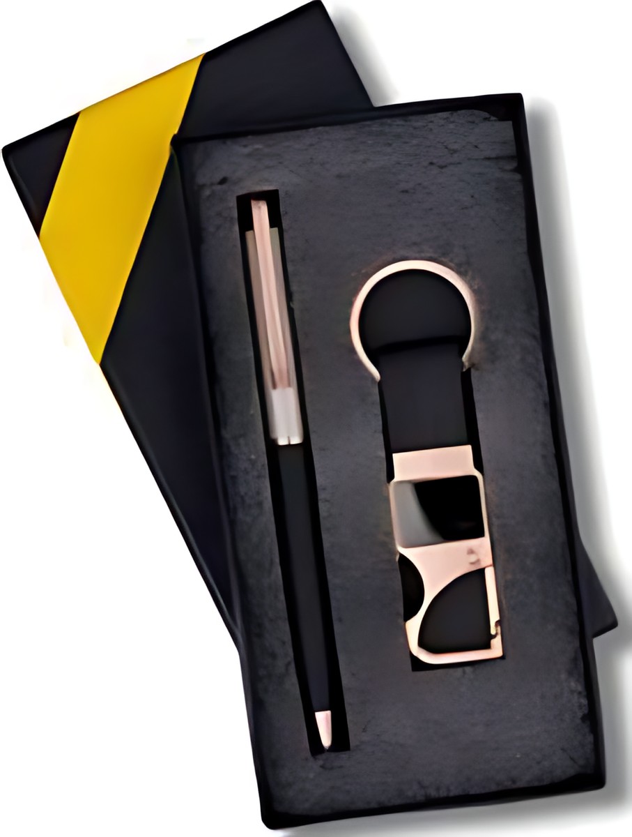 Pen & Keychain Gift Set – 250 Black Rose Gold – corporate gift