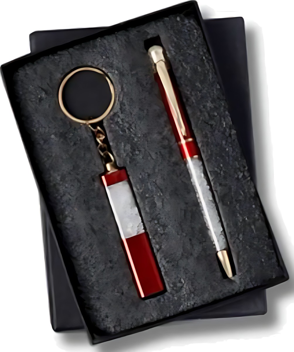 Pen & Keychain Gift Set – Baleno Red – corporate gift