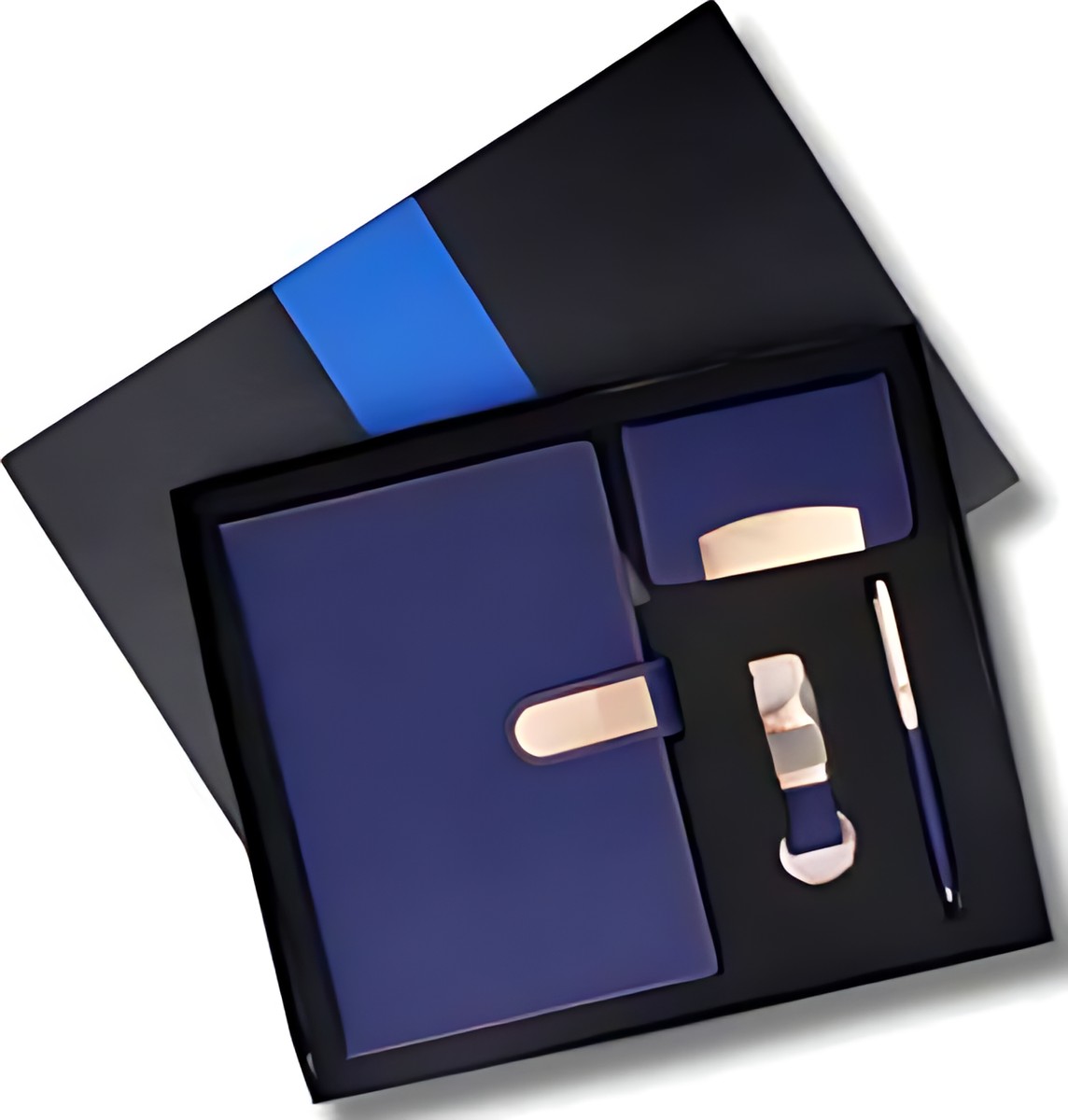 Pen, Keychain Diary & Cardcase Gift Set – 415 Blue – corporate gift