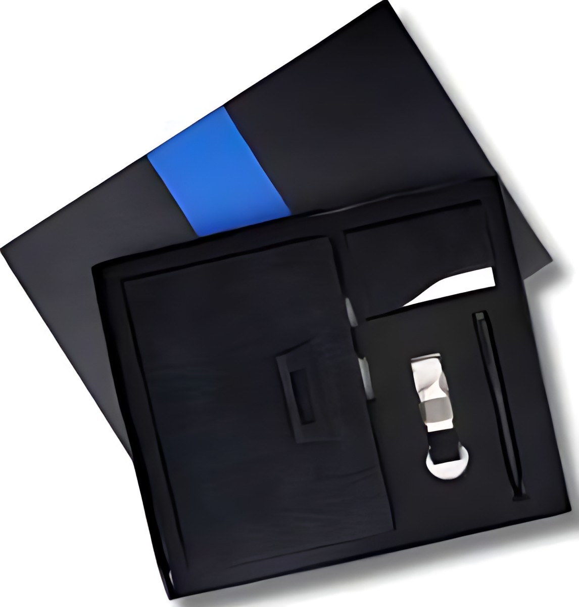 Pen, Keychain, Diary & Cardcase Gift Set – 416 Black – corporate gift