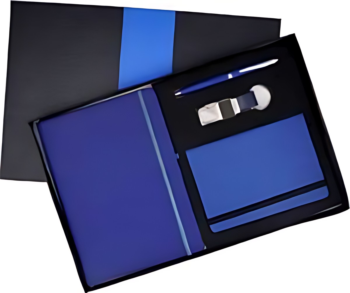 Pen, Keychain Small Diary & Diary Gift Set – 421 Blue – corporate gift