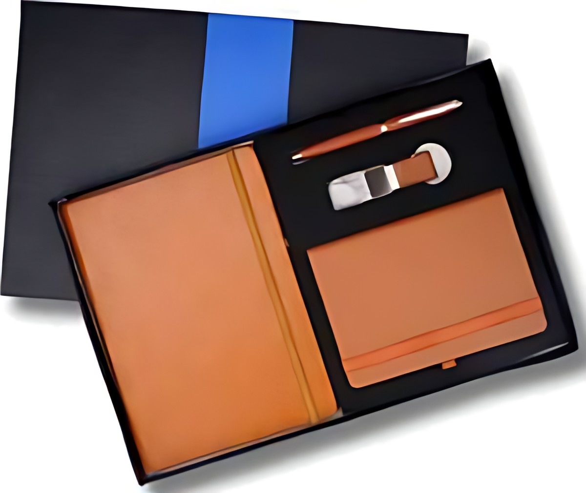Pen, Keychain Small Diary & Diary Gift Set – 421 Tan