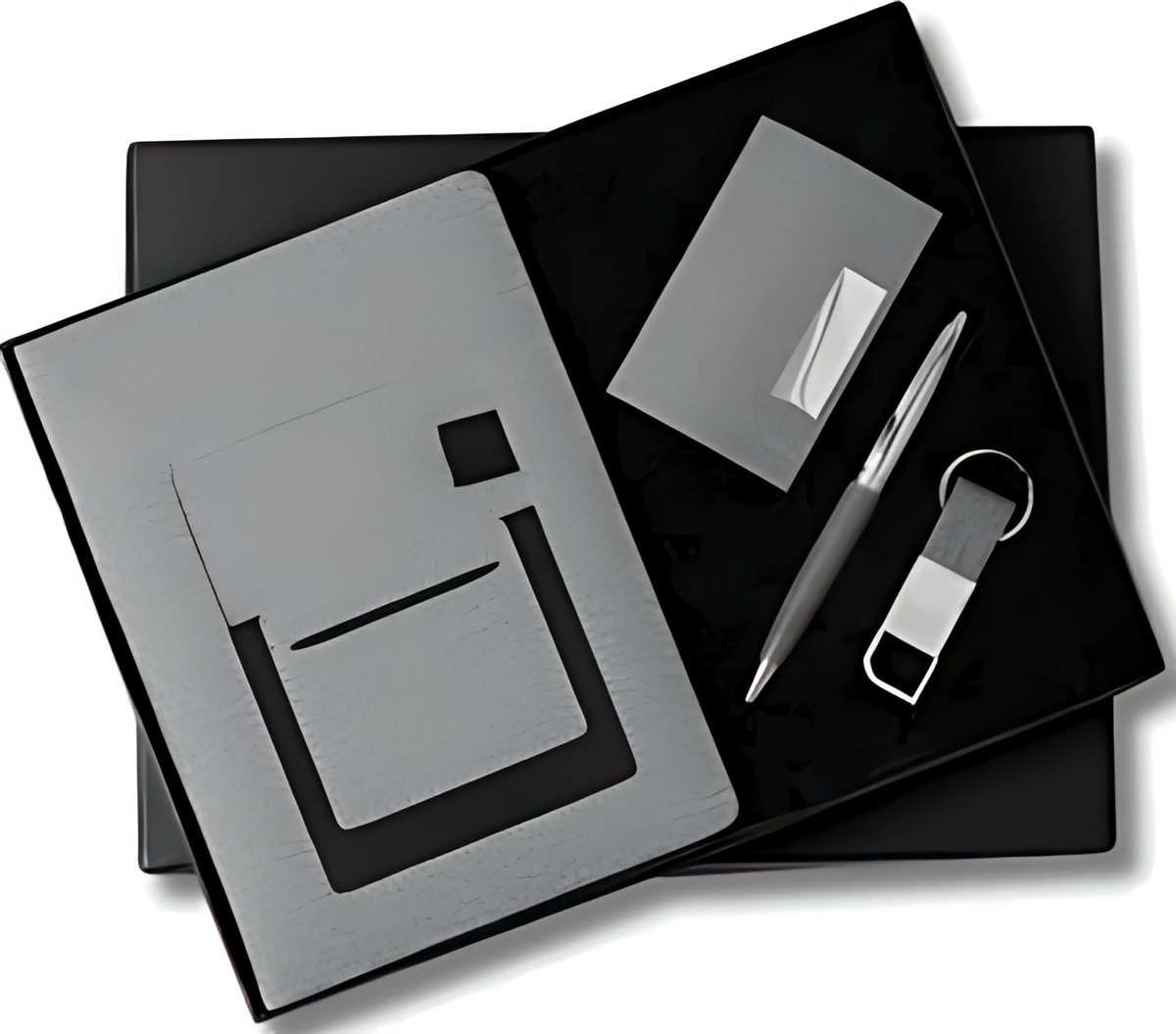 Pen, Keychain Cardcase & Diary Gift Set – 403 Grey – corporate gift