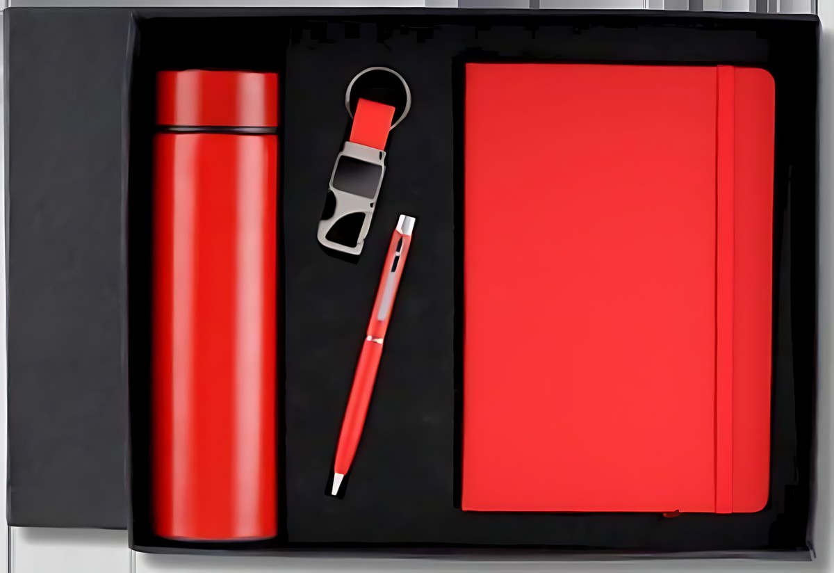 Pen, Keychain, Bottle & Diary Gift Set – 404 Red – Option 2 – corporate gift