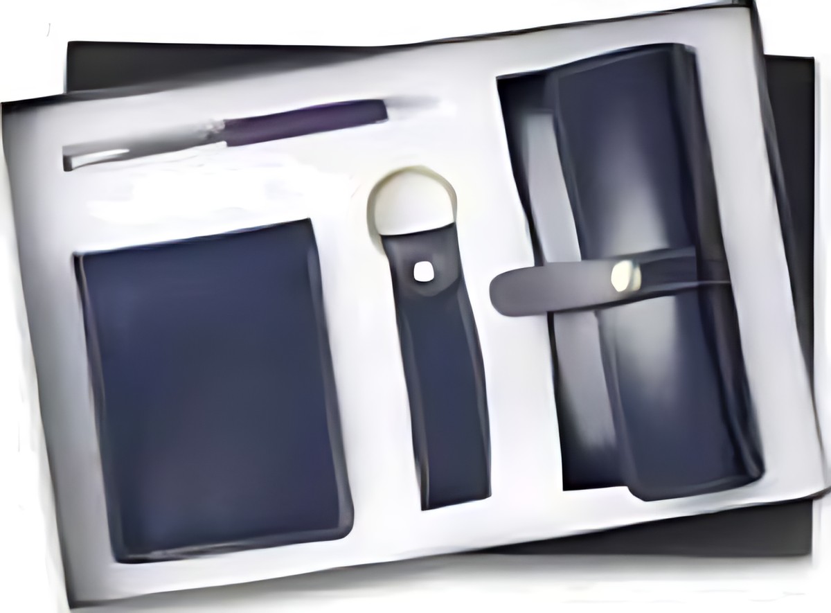 Pen, Keychain, Wallet & Goggles Gift Set – 407 Blue – corporate gift