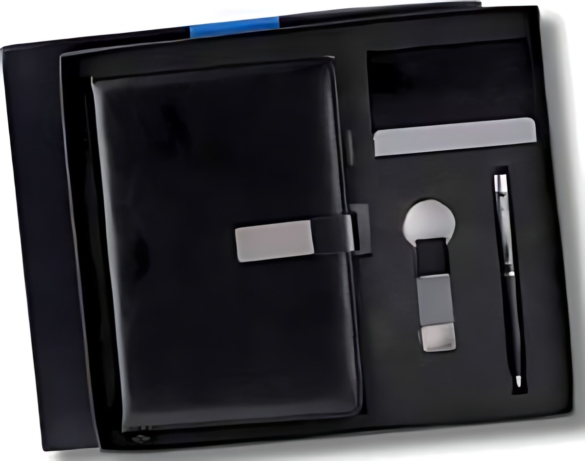 Pen, Keychain Diary & Cardcase Gift Set – 423 Black – corporate gift