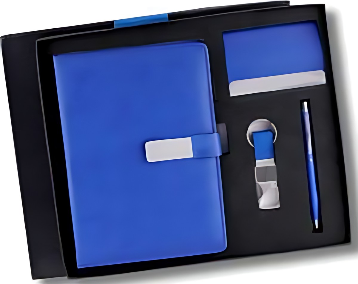 Pen, Keychain Diary & Cardcase Gift Set – 423 Blue – corporate gift