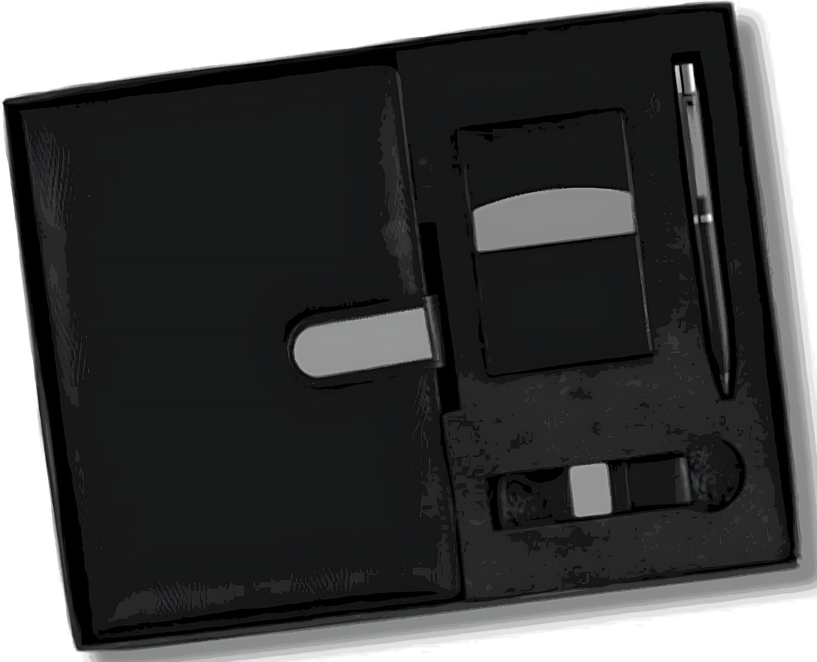 Pen, Cardcase Diary, Keychain Gift Set – 424 Black GM – corporate gift