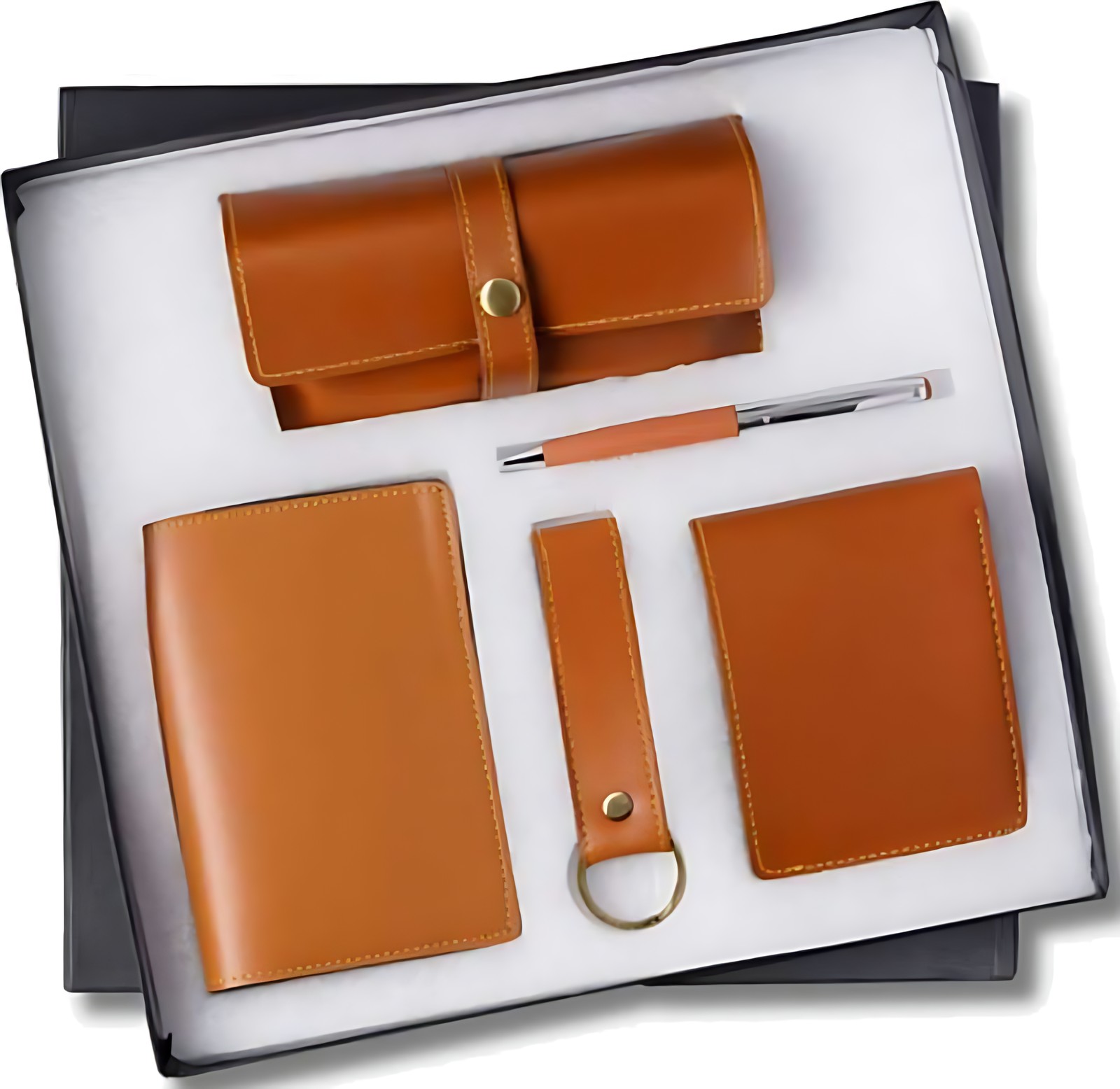 Pen, Keychain & Diary Cardcase, Diary Gift Set – P P-5 0 3 Tan – corporate gift