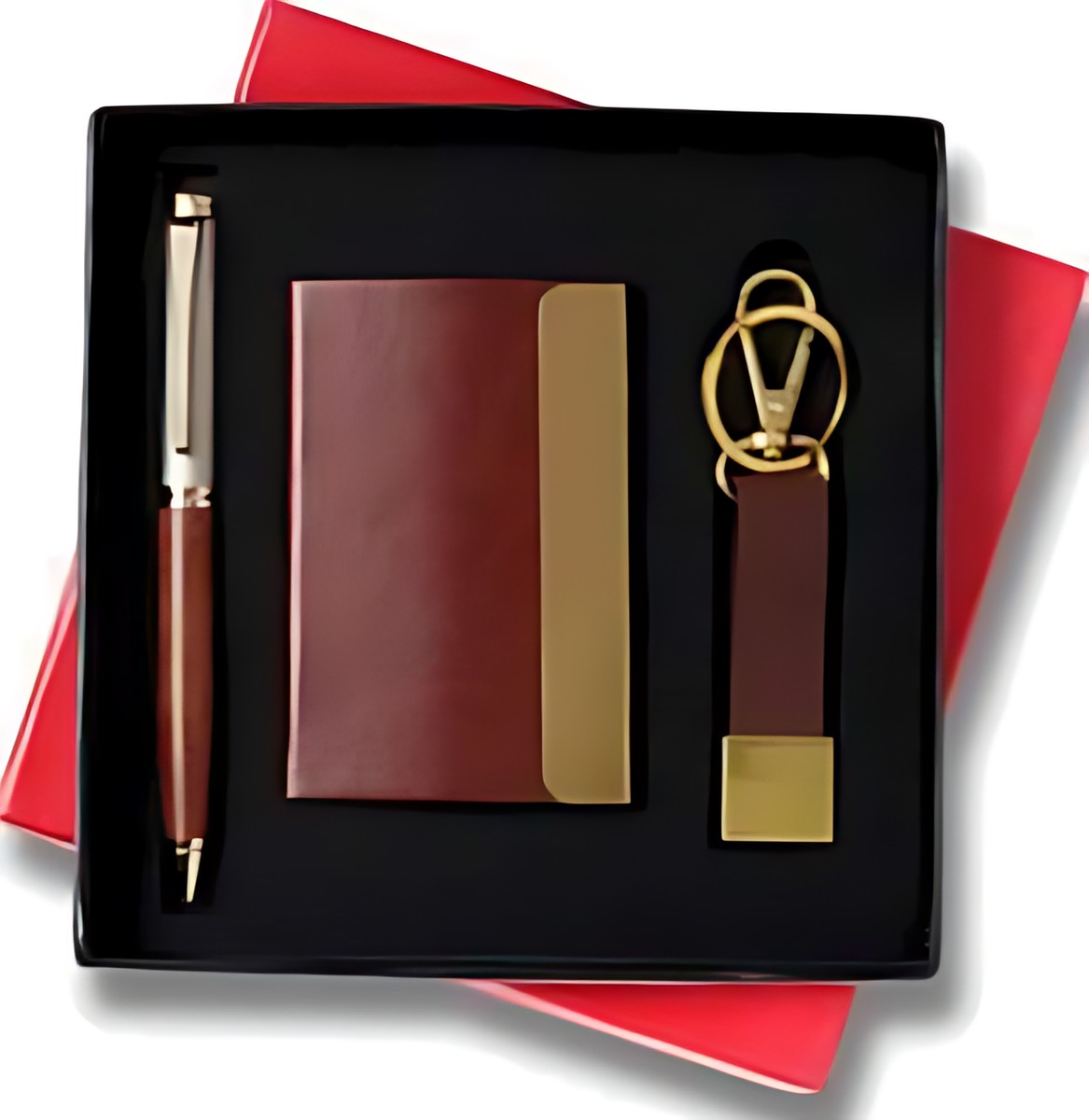 Pen, Keychain & Cardcase Gift Set – 310 Brown – corporate gift