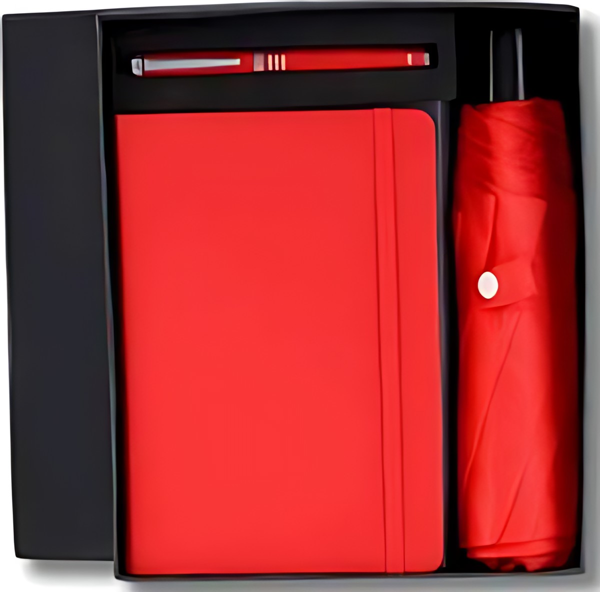 Pen, Umbrella & Diary Gift Set – 314 Red – corporate gift
