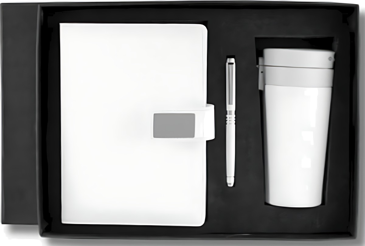 Pen, Cofee Mug & Diary Gift Set – 316 White – corporate gift
