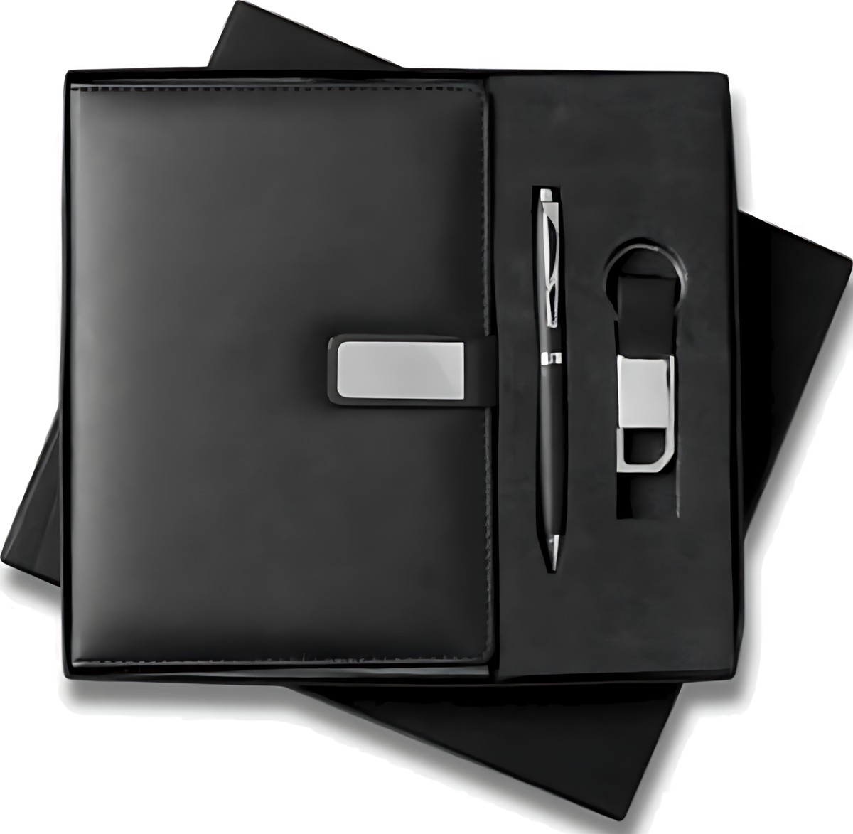 Pen, Keychain & Diary Gift Set – 317 Black – corporate gift