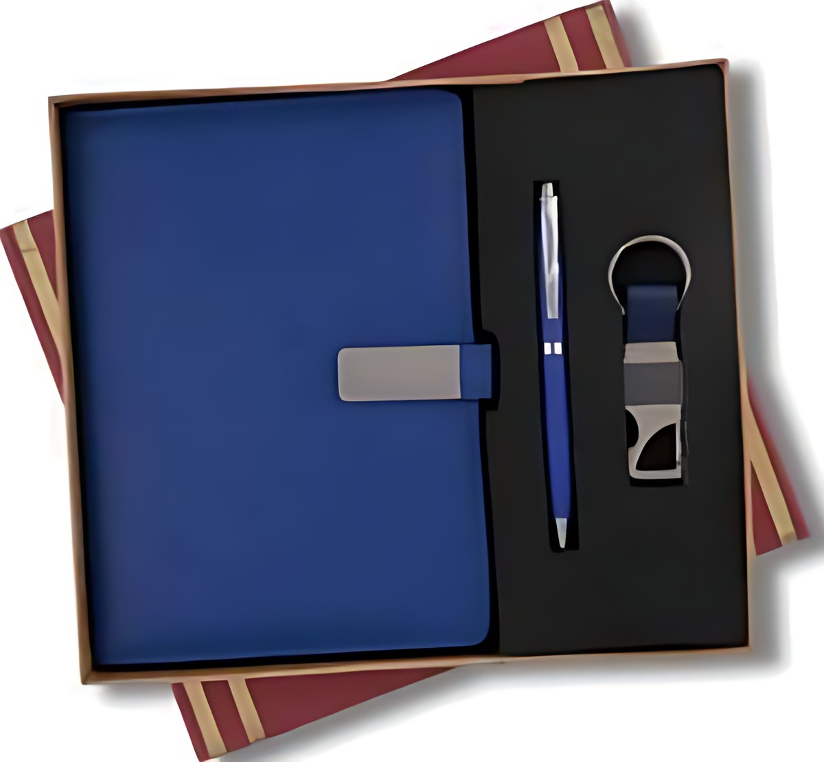 Pen, Keychain & Diary Gift Set – 317 Blue – corporate gift