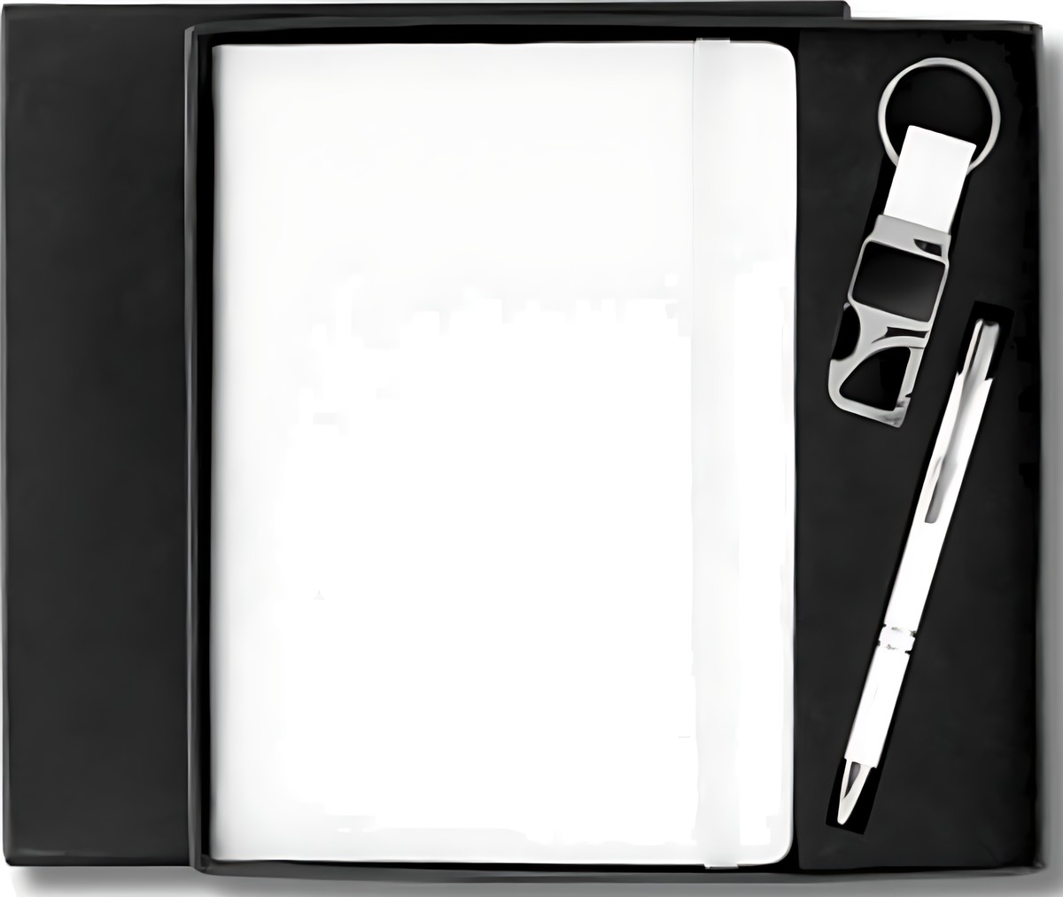Pen, Keychain & Diary Gift Set – 327 White – corporate gift